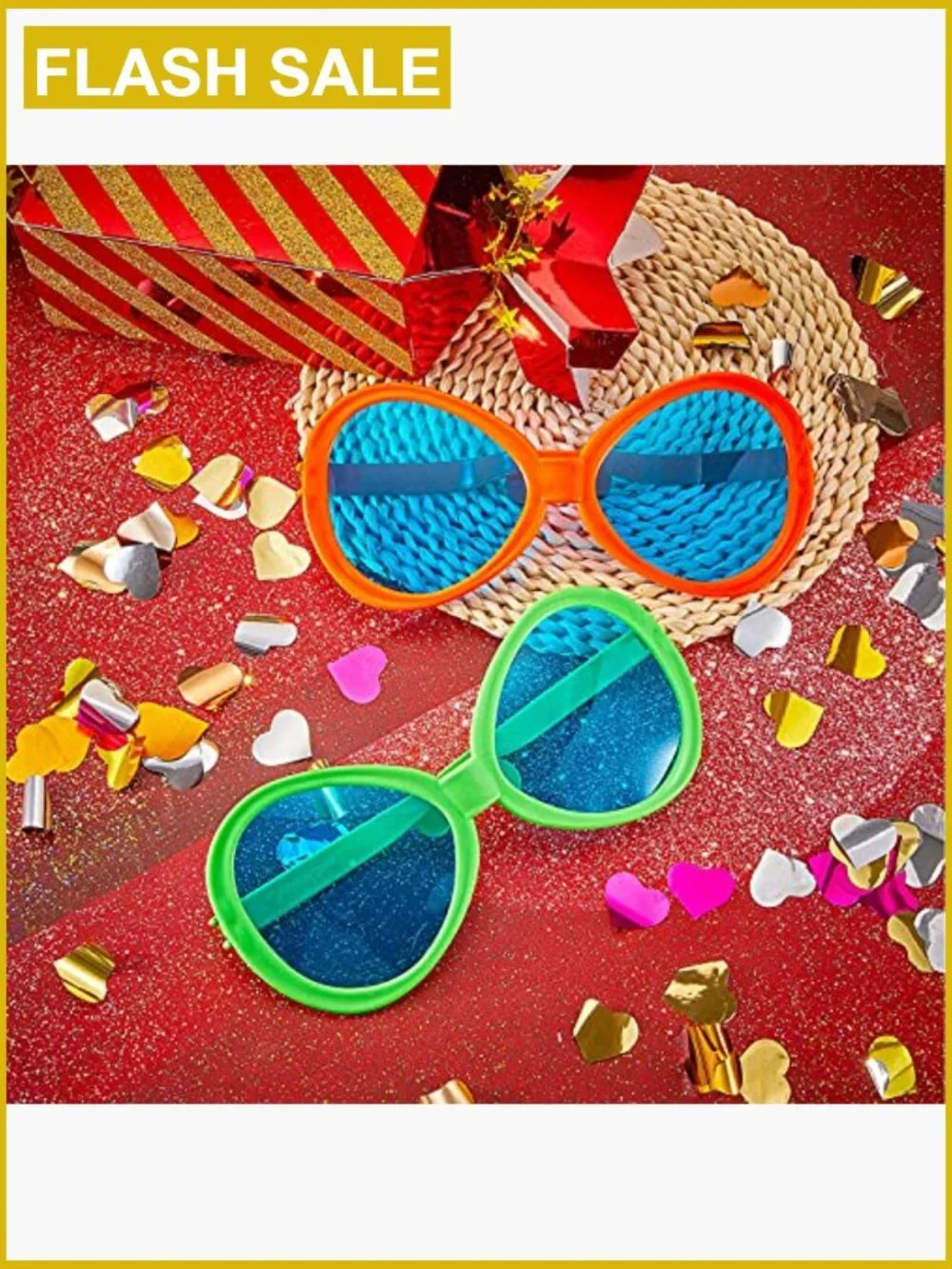 2 Sets Giant Jumbo Sunglasses Funny Clown Glasses Photo Props Party Favors
